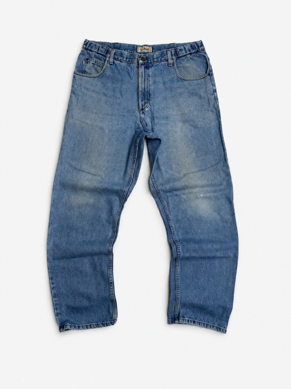 Vintage L.L.Bean Comfort Waist Jeans Men's 35x32 Blue Denim Straight Leg